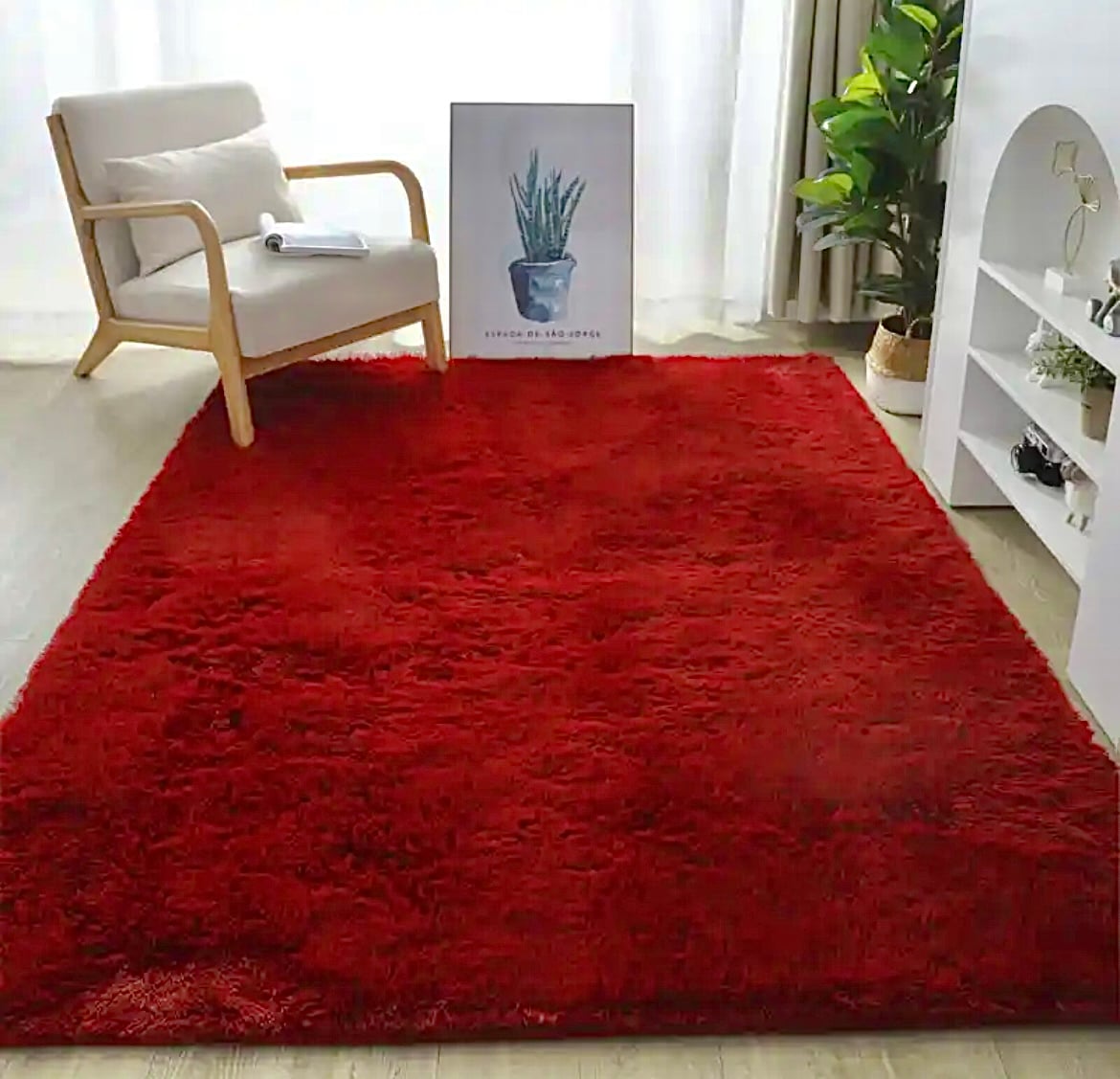 ALFOMBRA SHAGGY PELUDAS BURDEO 180 X 200 CM - 1