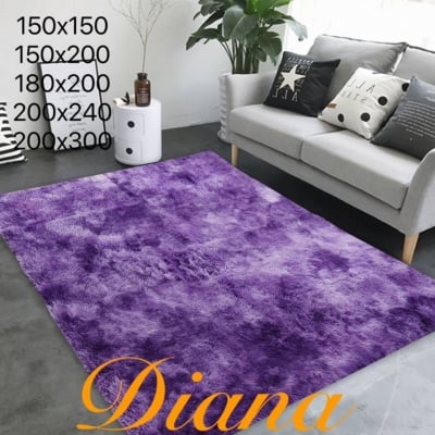 ALFOMBRA SHAGGY PELUDA MORADO JASPEADO 200 X 300 CM - 1