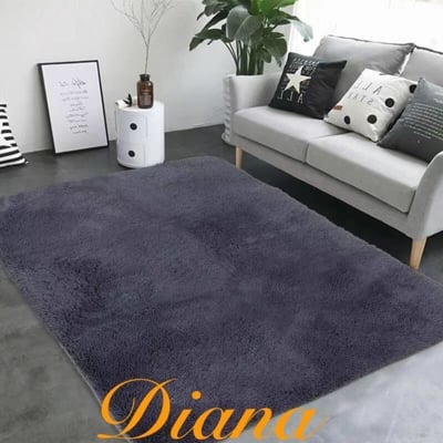 ALFOMBRA SHAGGY PELUDAS GRIS PLOMO OSCURO 240 X 200 CM - 1