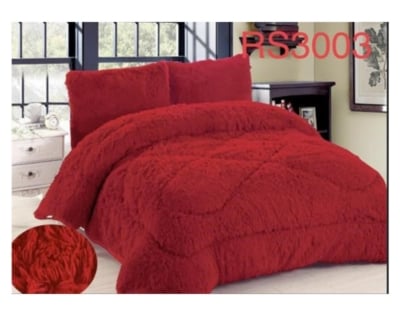 CUBRECAMA MICROFIBRA MULTICOLOR QUILT PELUDO CON CHIPORRO INVIERNO 2 PLAZAS - 1