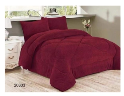CUBRECAMA MICROFIBRA BURDEO QUILT CON CHIPORRO INVIERNO 2P - 1