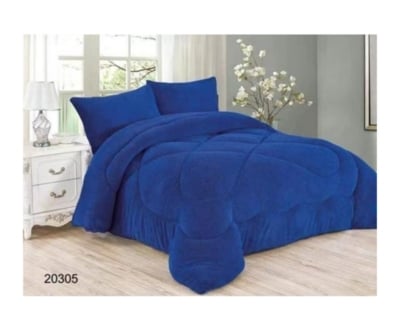 CUBRECAMA MICROFIBRA MULTICOLOR QUILT CON CHIPORRO INVIERNO 2P - 1