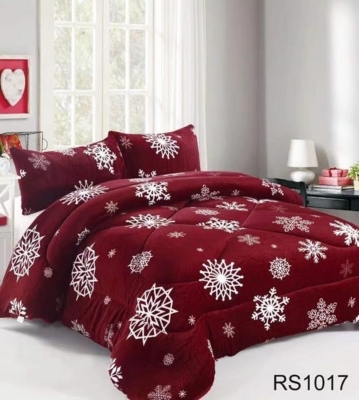 CUBRECAMA MICROFIBRA BURDEO QUILT CON CHIPORRO INVIERNO 2P - 1