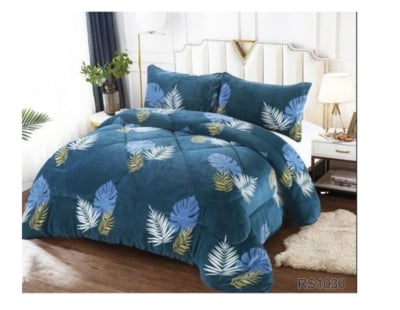 CUBRECAMA MICROFIBRA BURDEO QUILT CON CHIPORRO INVIERNO 2P - 1