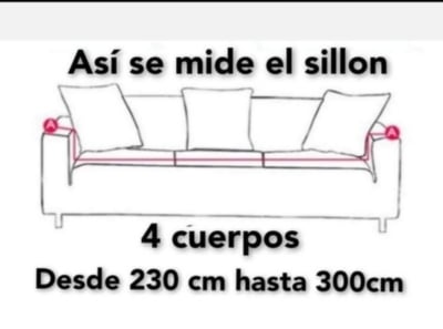 FUNDAS SILLÓN SOFÁ ELASTICADAS 4 CUERPOS PARA SOFA HASTA 300CM - 2