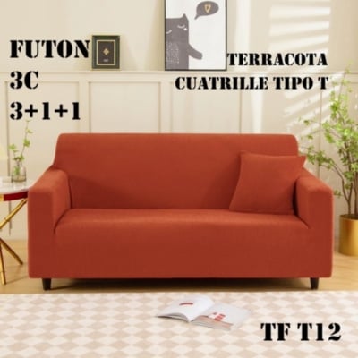 FUNDAS SILLON SOFA TEXTURIZADA Y ELASTICADAS 3 CUERPOS - 1