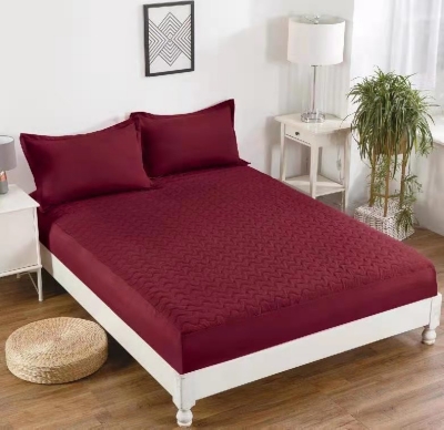 CUBRECOLCHÓN MICROFIBRA BURDEO LISO IMPERMEABLE KING 180X200 - 1