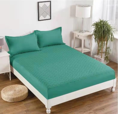 CUBRECOLCHÓN MICROFIBRA TURQUESA LISO IMPERMEABLE KING 180X200 - 1