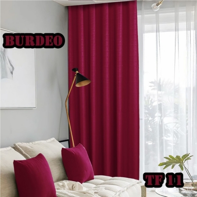 CORTINAS BLACKOUT 2 PIEZAS MEDIDA CADA PAÑO 140X230 CM BURDEO - 1