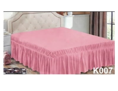 FALDÓN CAMA KING MICROFIBRA PALO ROSA QUILT 180X200 - 1
