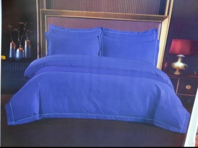 SET SÁBANAS 1.5 PLAZAS 200 HILOS MORADO LISO + FUNDAS - 1