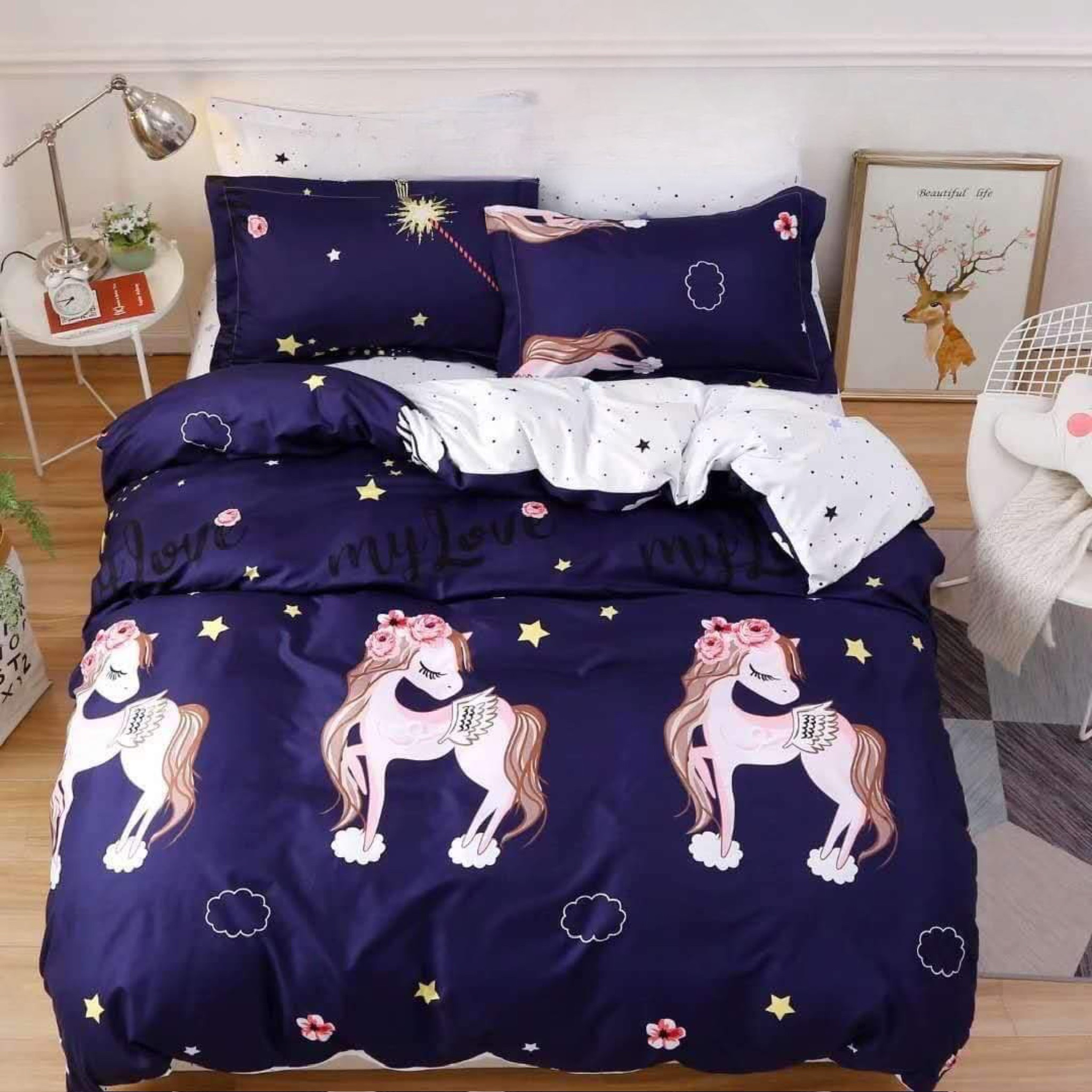 CUBRECAMA MICROFIBRA MULTICOLOR QUILT 1.5 PLAZA REVERSIBLES - 1