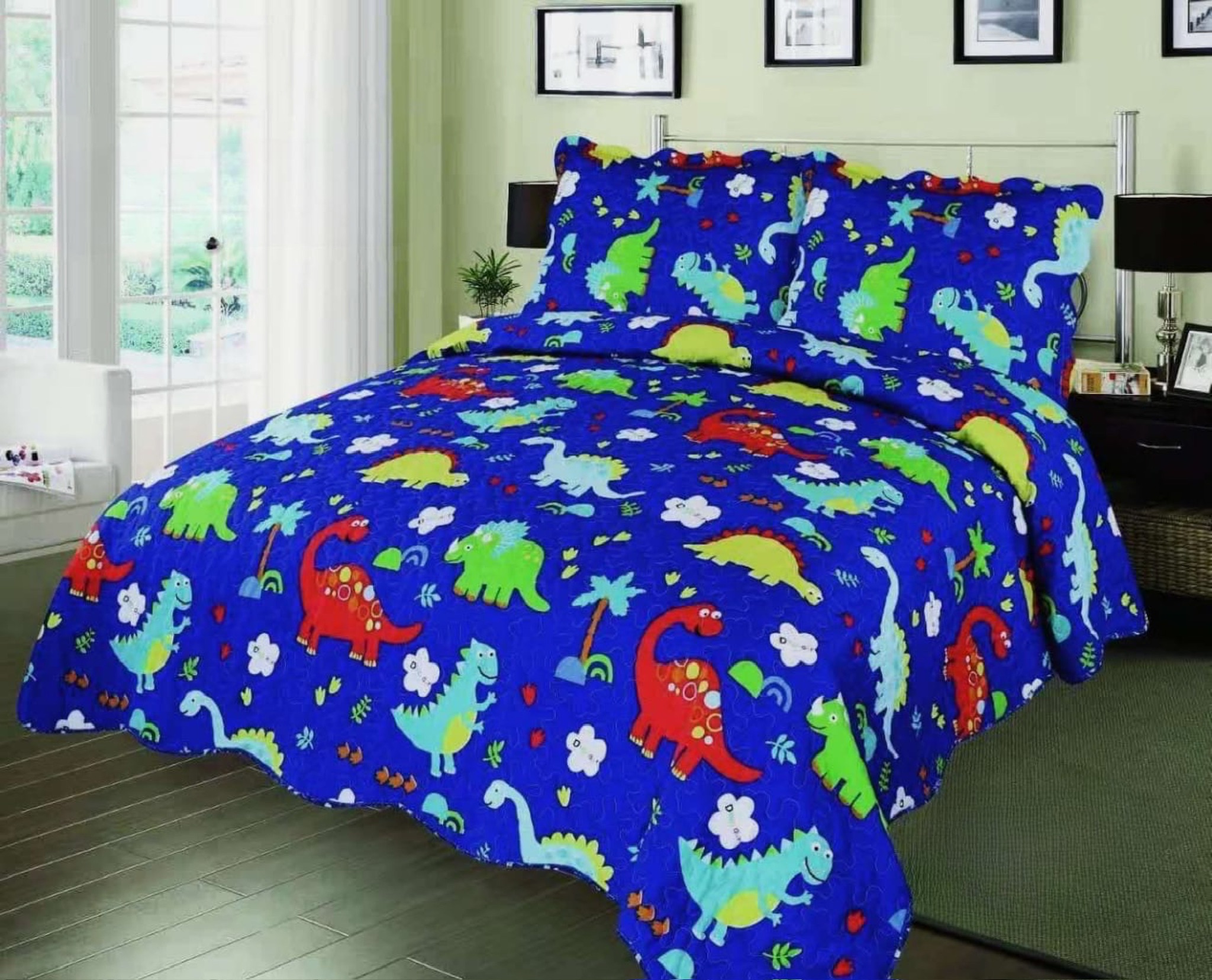 CUBRECAMA MICROFIBRA MULTICOLOR QUILT 1.5 PLAZA REVERSIBLES - 1