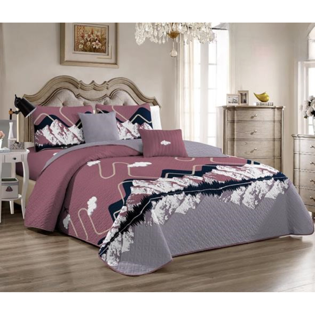 CUBRECAMA MULTICOLOR QUILT VERANO 1.5 PLAZA - 1