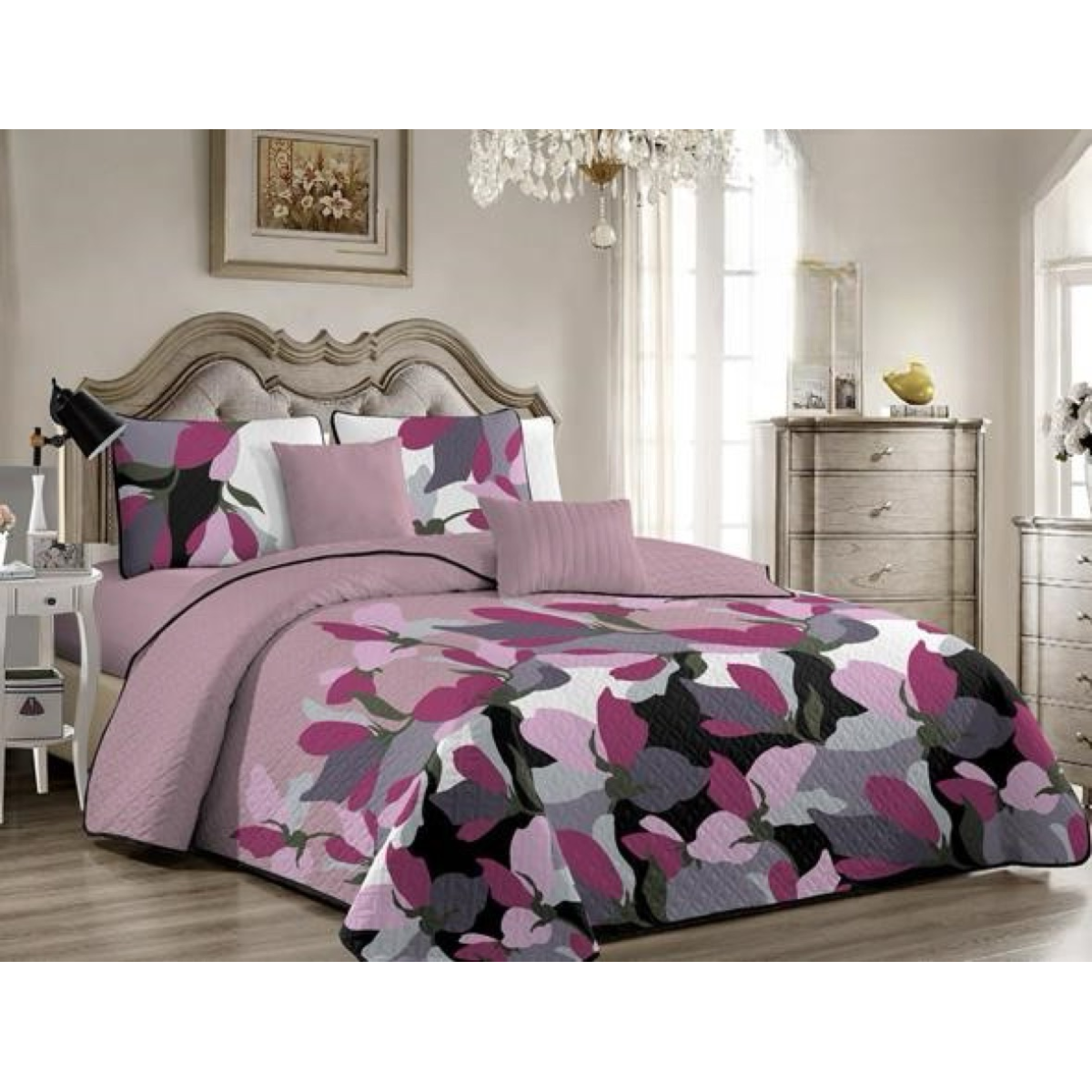CUBRECAMA MULTICOLOR QUILT VERANO 1.5 PLAZA - 1