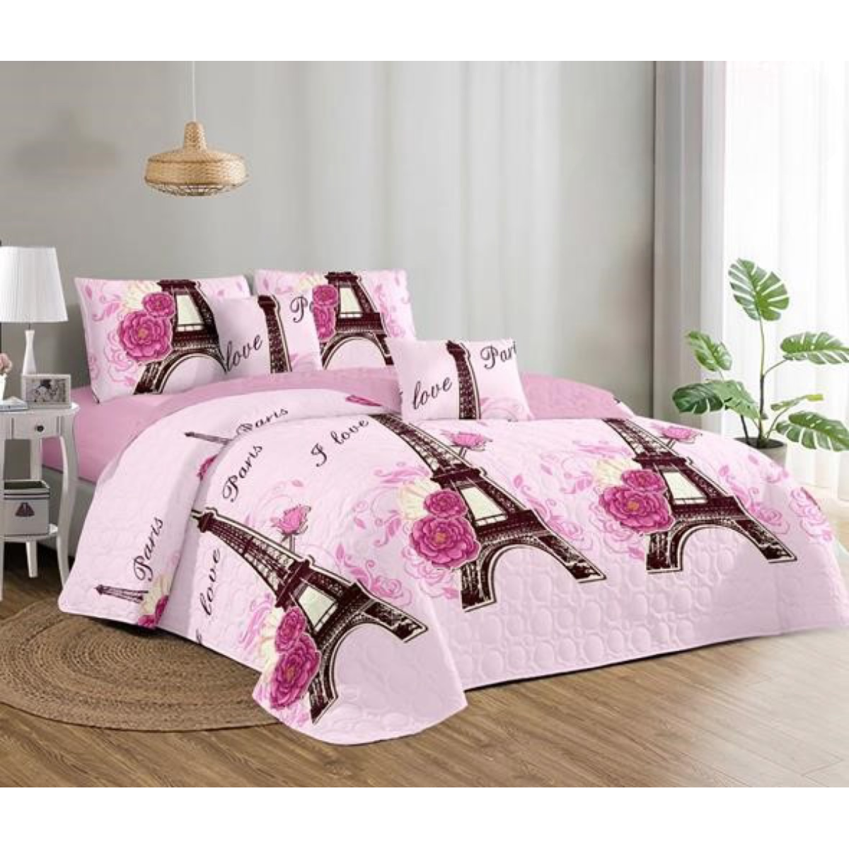 CUBRECAMA MULTICOLOR QUILT VERANO 1.5 PLAZA - 1