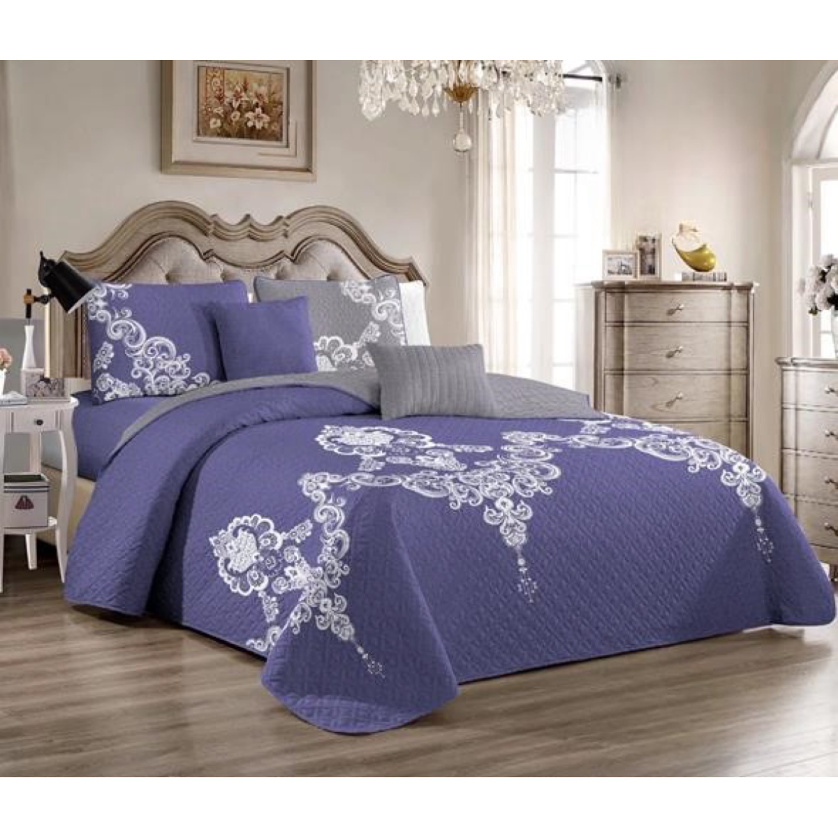 CUBRECAMA MULTICOLOR QUILT VERANO 1.5 PLAZA - 1