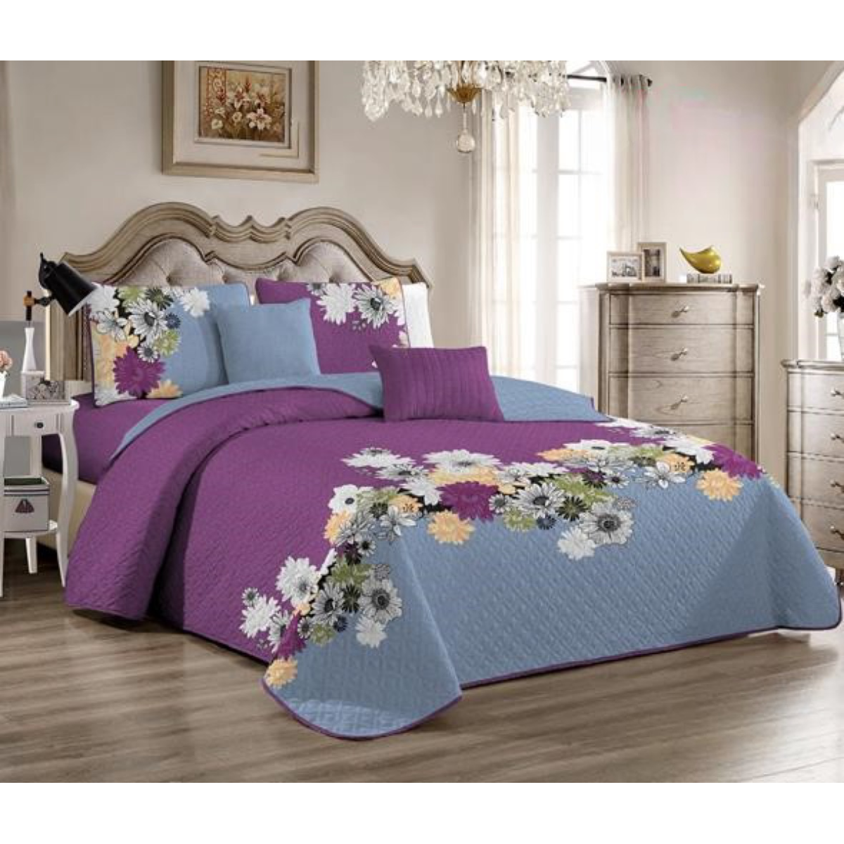 CUBRECAMA MULTICOLOR QUILT VERANO 1.5 PLAZA - 1