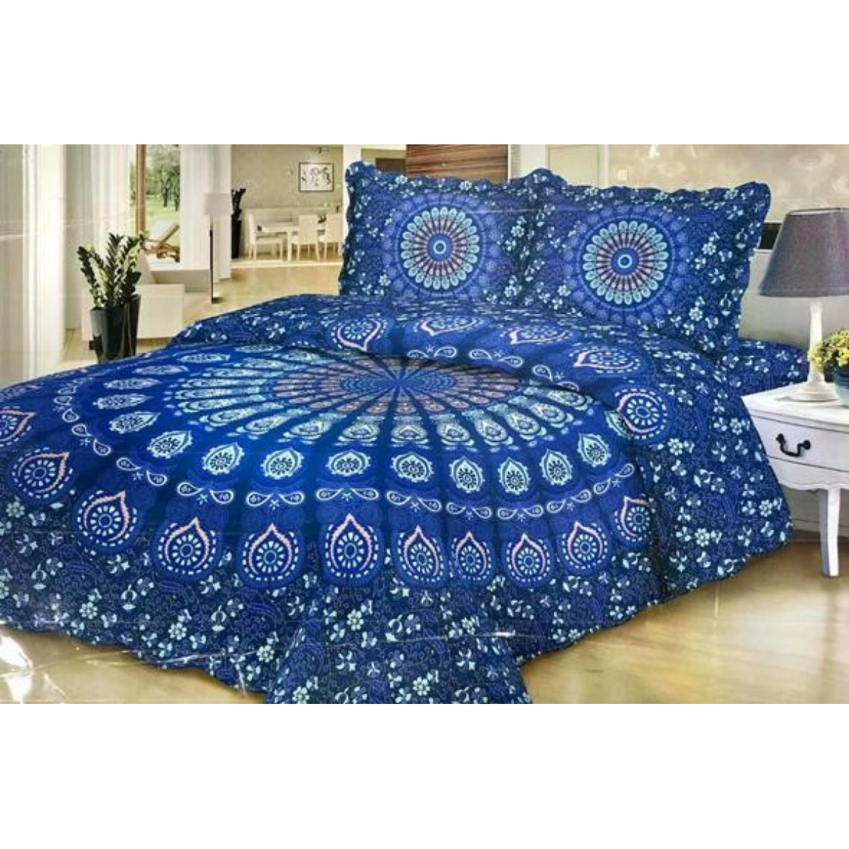 CUBRECAMA MULTICOLOR QUILT VERANO 2 PLAZA - 1