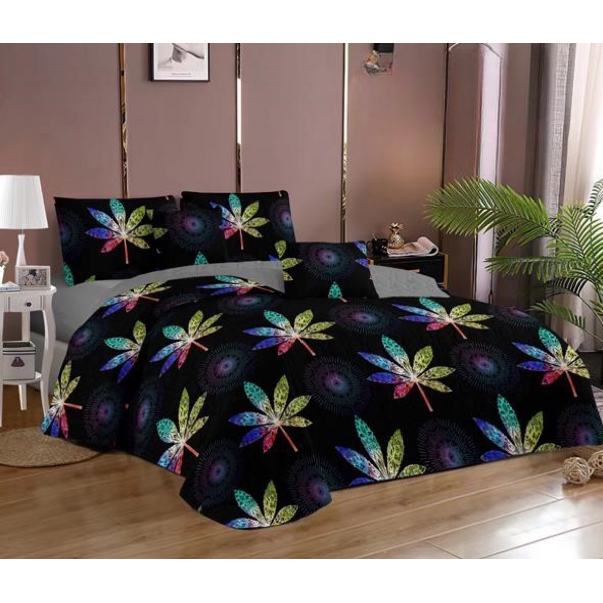 CUBRECAMA MULTICOLOR QUILT VERANO 2 PLAZA - 1