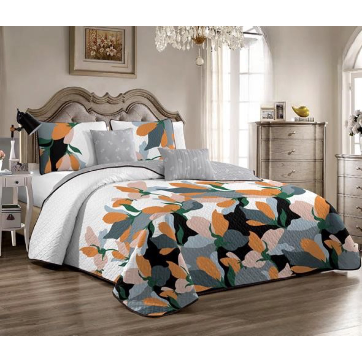 CUBRECAMA MULTICOLOR QUILT VERANO 2 PLAZA - 1