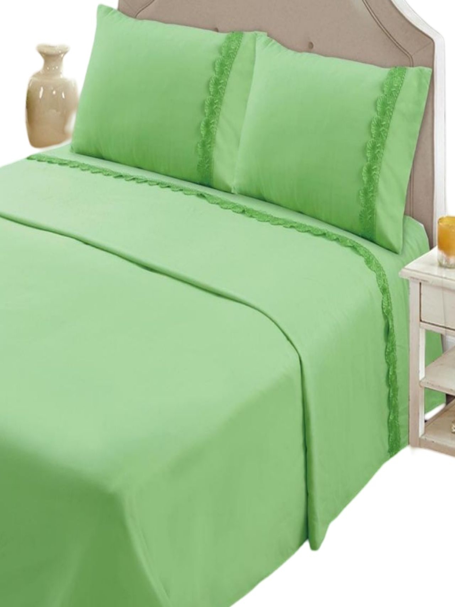 SET SÁBANAS 2 PLAZAS 144 HILOS POLIALGODÓN MULTICOLOR LISO - 2