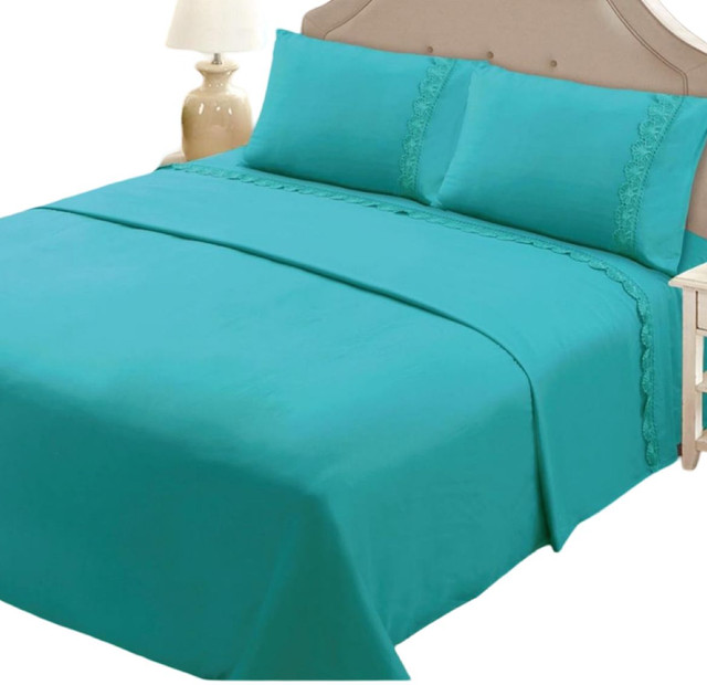 SET SÁBANAS KING 144 HILOS POLIALGODÓN MULTICOLOR LISO - 2