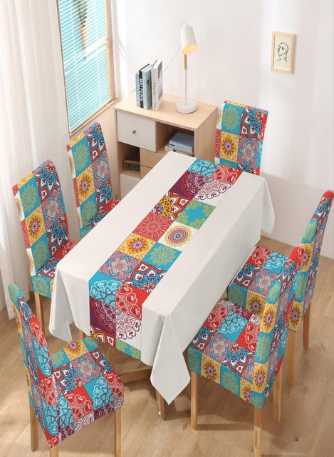 MANTEL MÁS 6 FUNDAS PARA SILLAS - 3