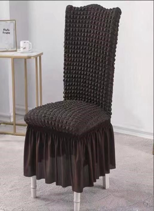 CUBRE SILLA TURKAS CON FARALAO CAFÉ - 3