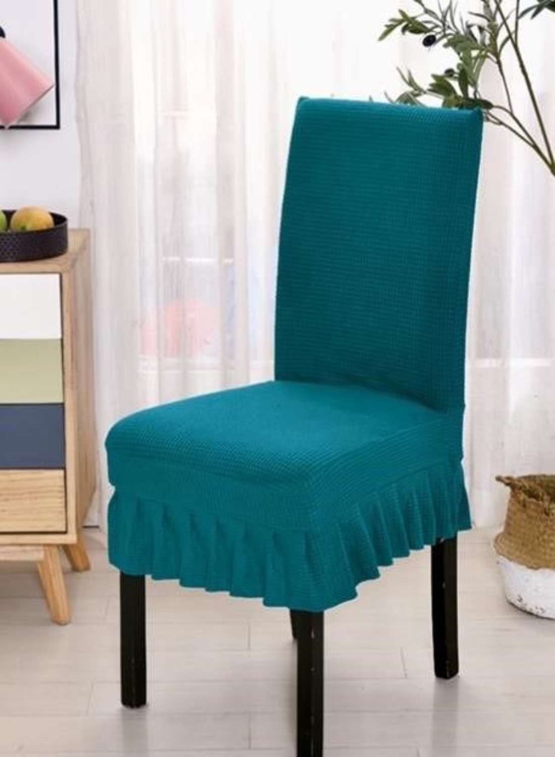 CUBRE SILLA TURKAS CON FARALAO TURQUESA - 3
