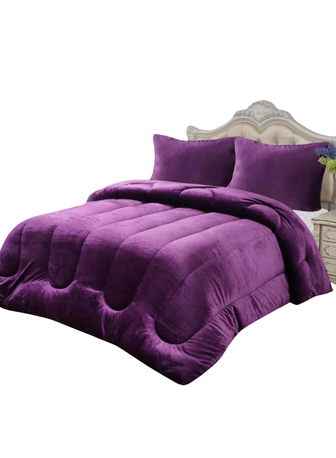 PLUMÓN PLUSH MULTICOLOR LISO CON CHIPORRO KING SUPER KING - 2
