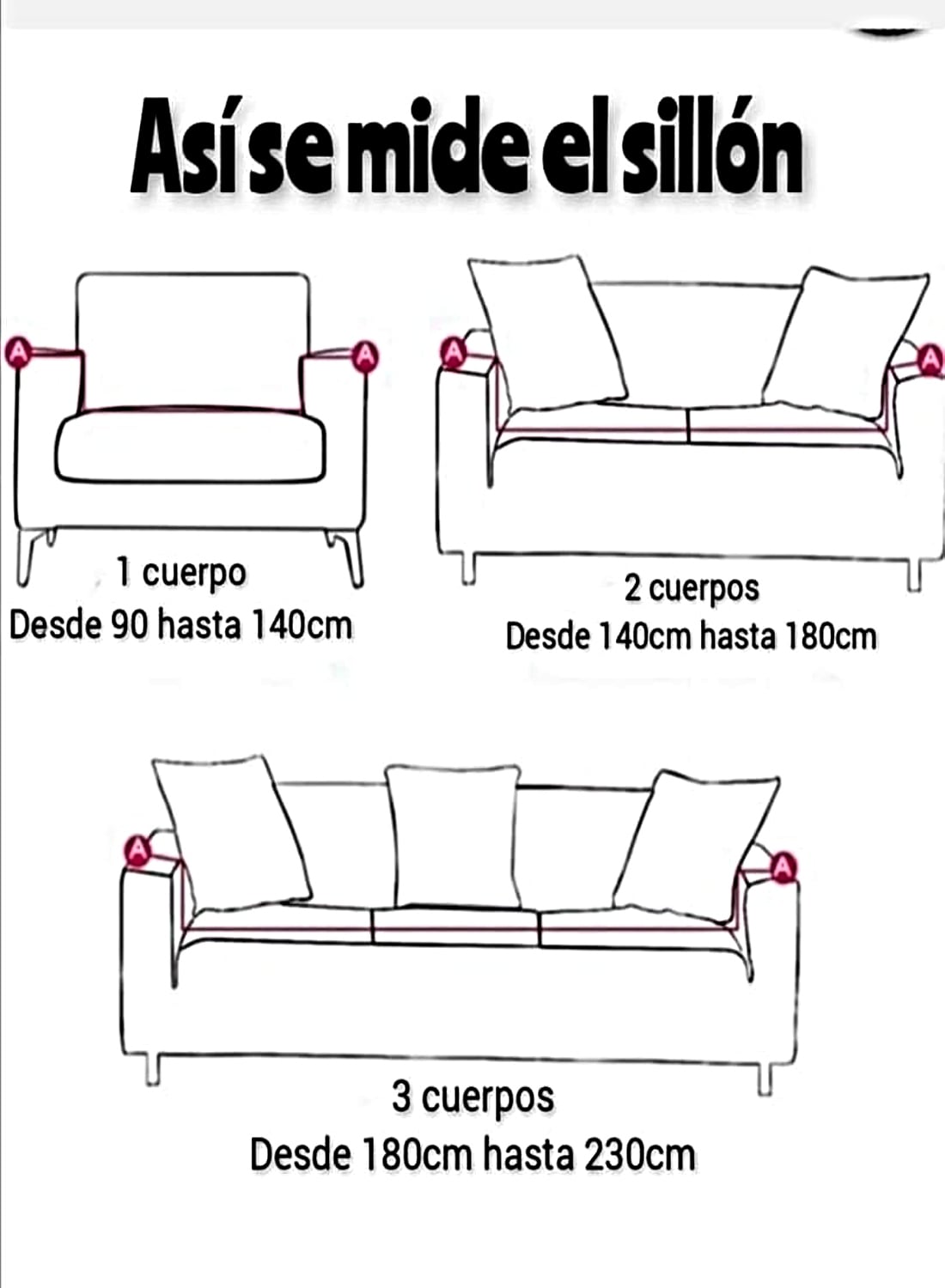 FUNDA ELASTICADAS SOFÁ 3 CUERPOS 230 X 180 CM MULTICOLOR - 4