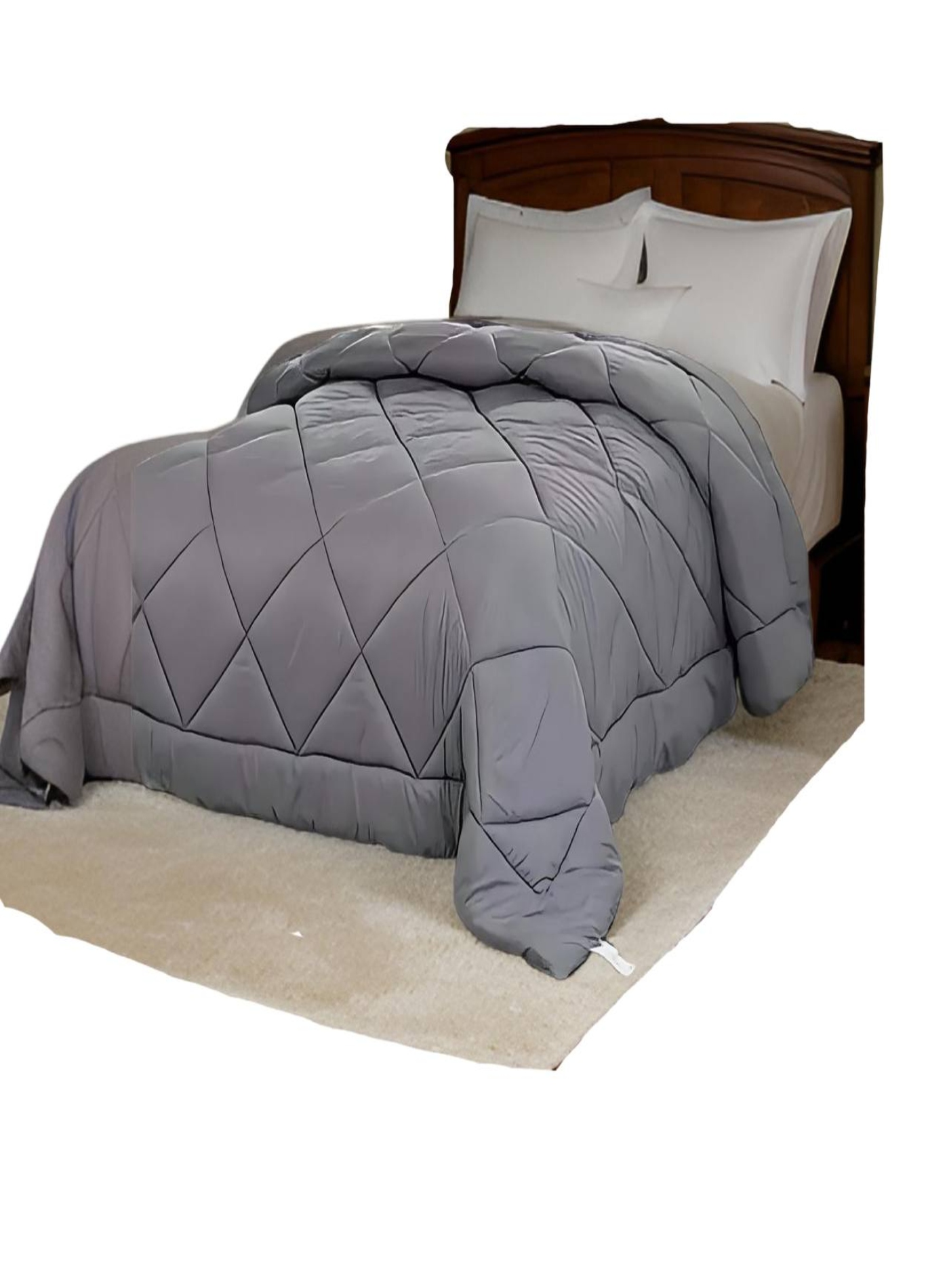 PLUMÓN 1.5 PLAZAS SEDA GRIS LISO NORDICO 200X230CM - 2