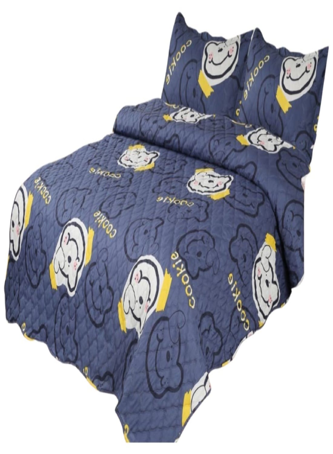 CUBRECAMA 1.5 PLAZAS MULTICOLOR QUILT VERANO - 2