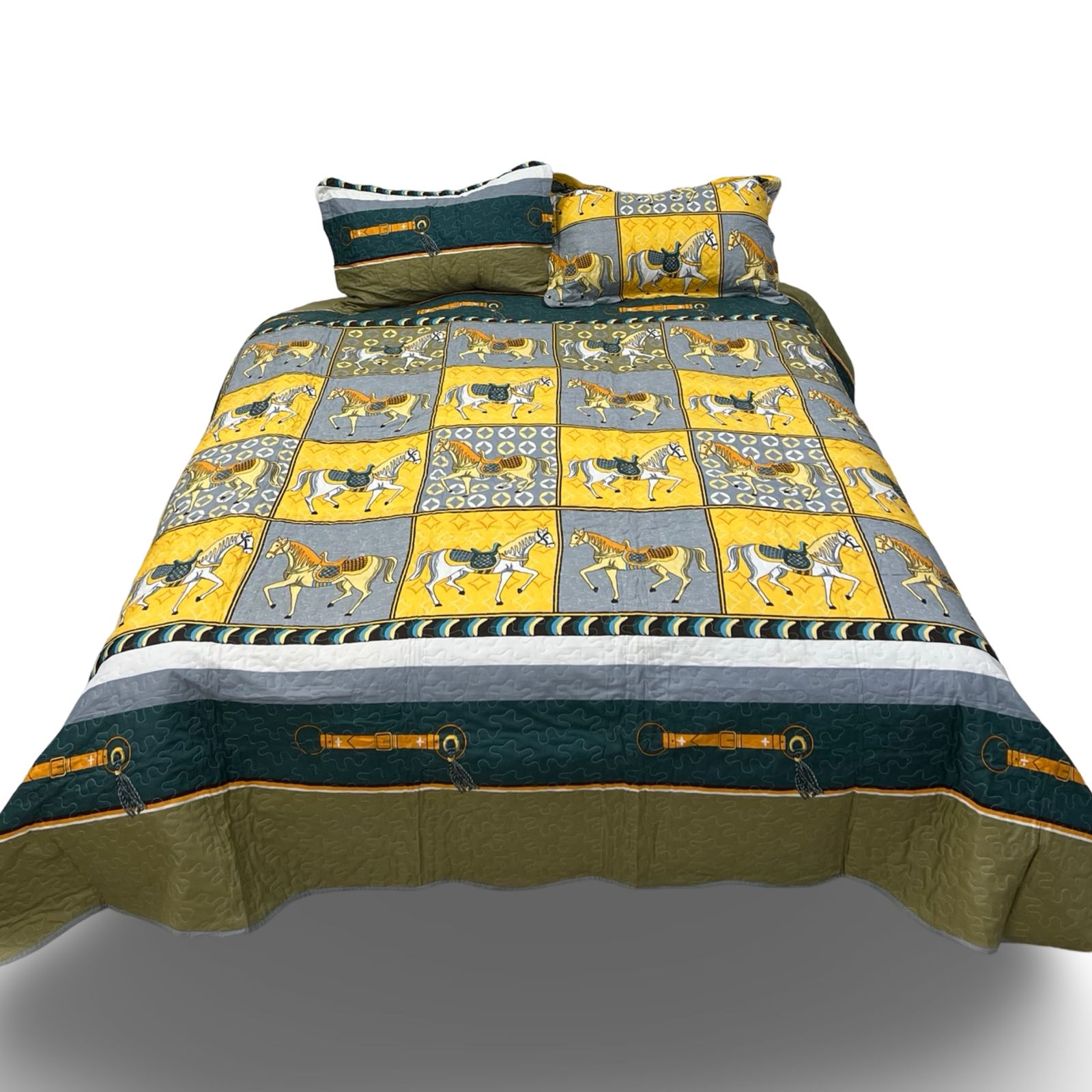 CUBRECAMA MULTICOLOR QUILT VERANO CABALLO KING SUPER KING - 2