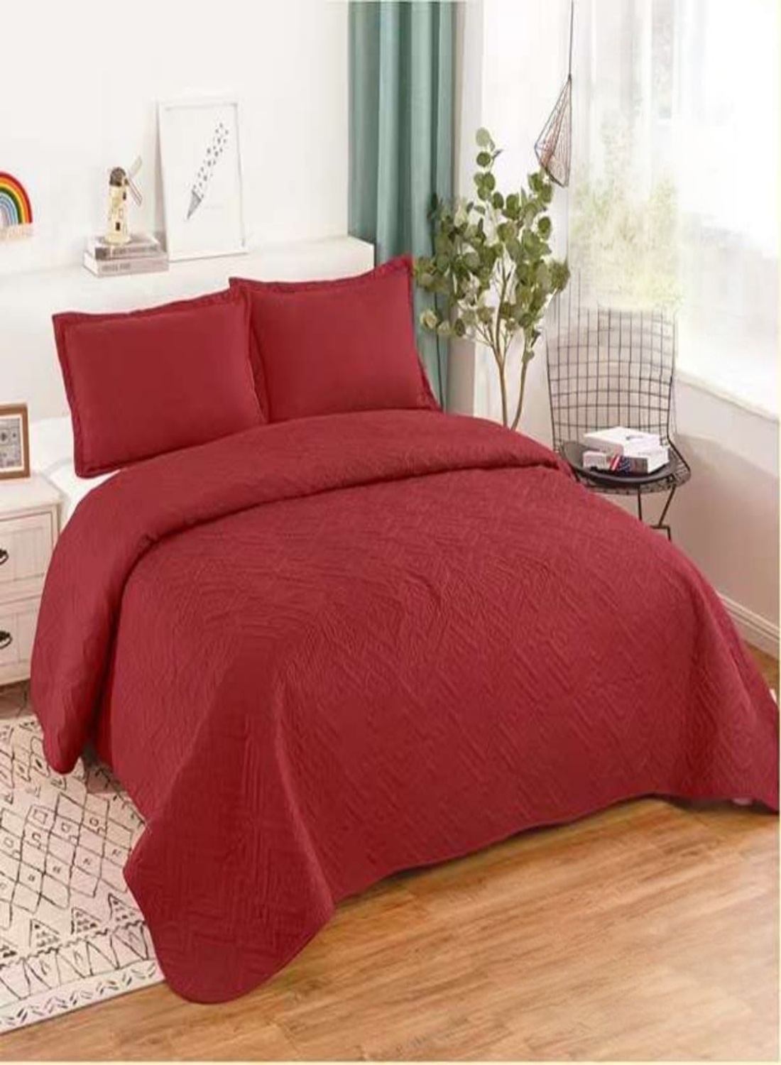 CUBRECAMA 1.5 PLAZAS MULTICOLOR QUILT VERANO - 3