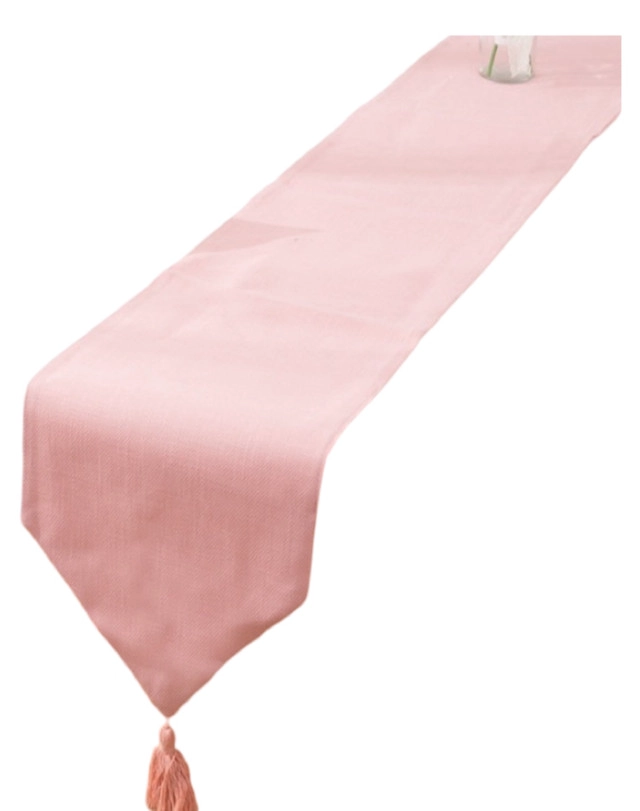 CAMINO DE MESA DE LINO 33 X 180CM ROSA - 1