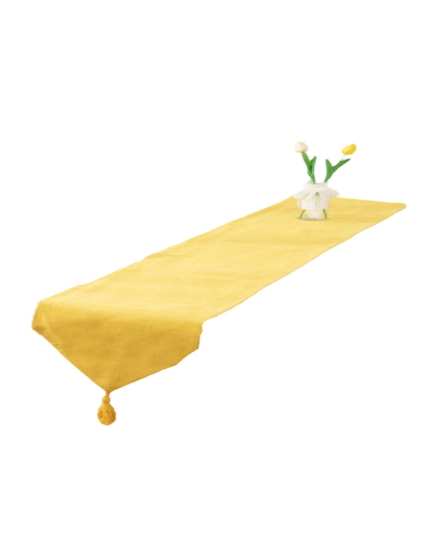 CAMINO DE MESA DE LINO 33 X 180CM AMARILLO - 1