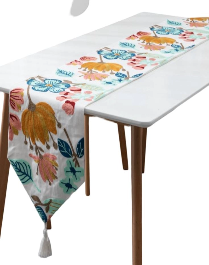 CAMINO DE MESA BORDADO ELEGANTE 33 X 180CM - 1
