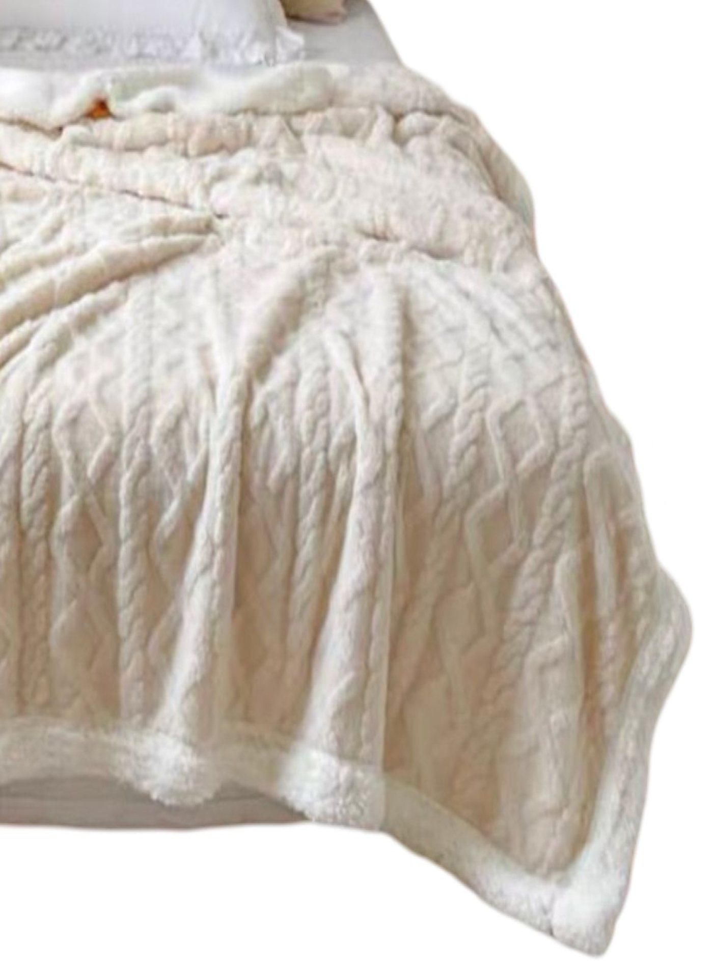 FRAZADA DE PLUSH Y SHERPA ELEGANTE - 2