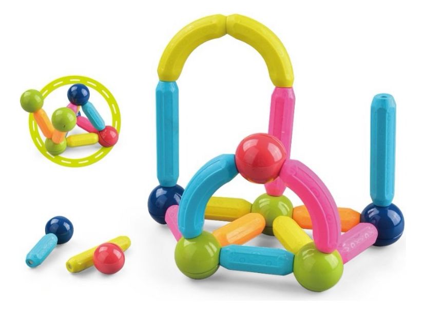 VARILLAS MAGNÉTICAS JUGUETE DIDÁCTICO BLOQUES MULTICOLOR - 1