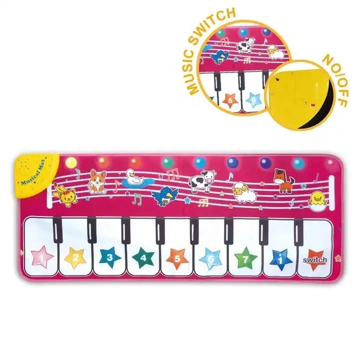 ALFOMBRA PIANO MUSICAL PARA BEBE ROSADO - 3