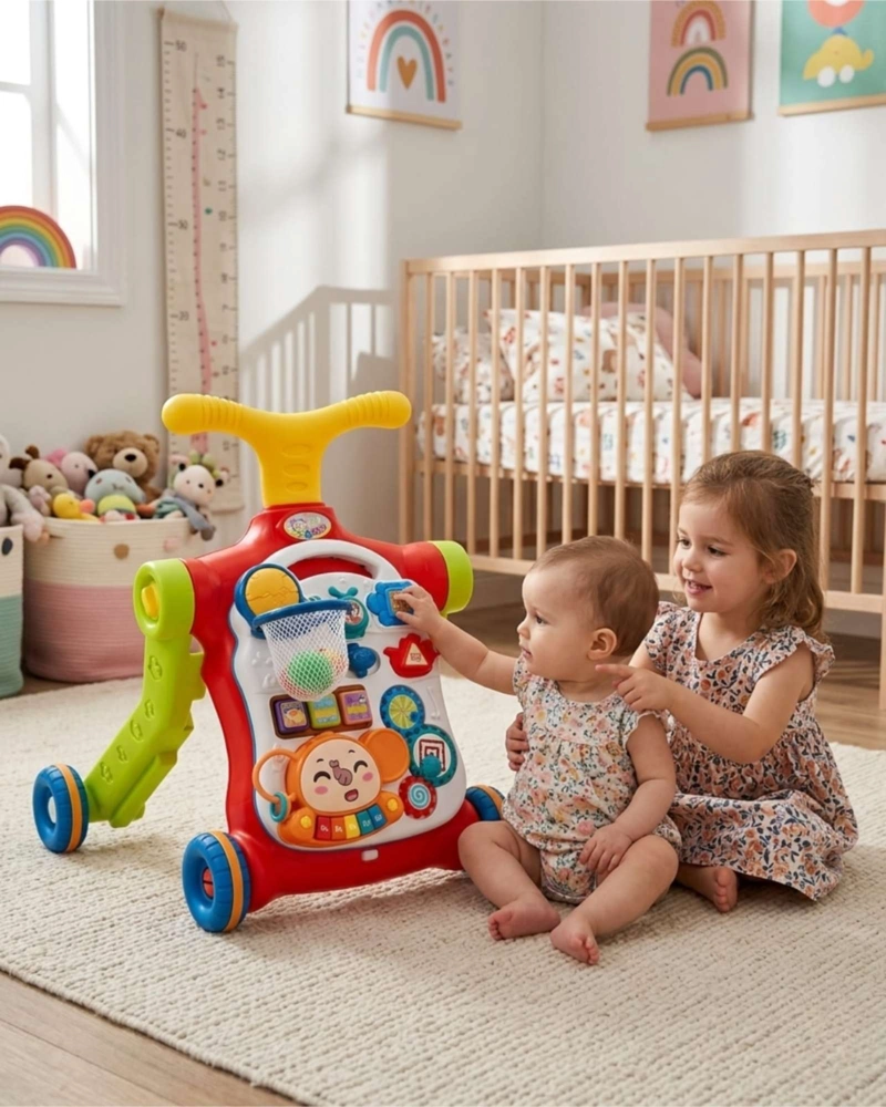 ANDADOR DE EMPUJE PARA BEBE  MULTIFUNCIONAL 5 EN 1 - 1