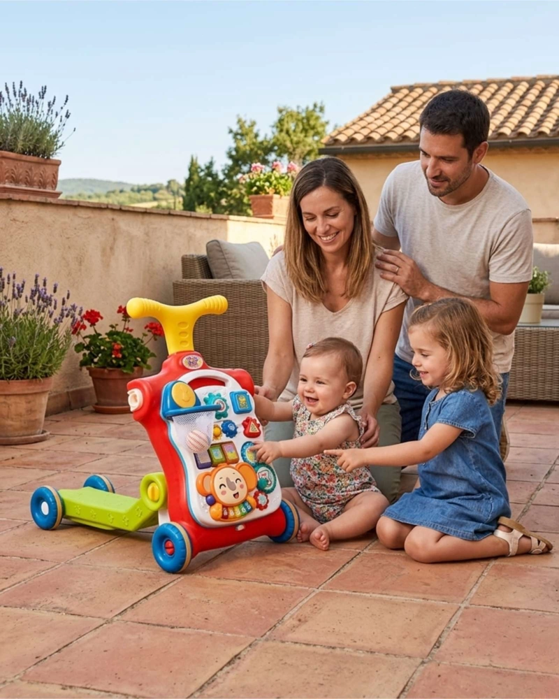 ANDADOR DE EMPUJE PARA BEBE  MULTIFUNCIONAL 5 EN 1 - 2