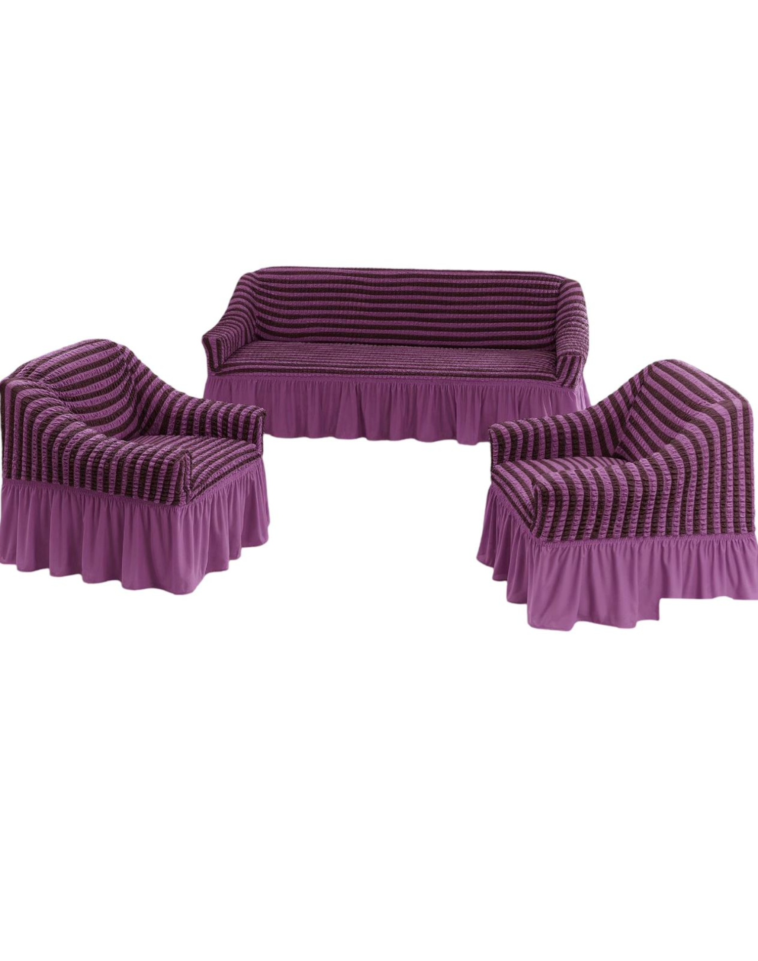 FUNDA SET TURKAS TEXTURIZADAS 3+1+1 D6.6 MORADO - 1