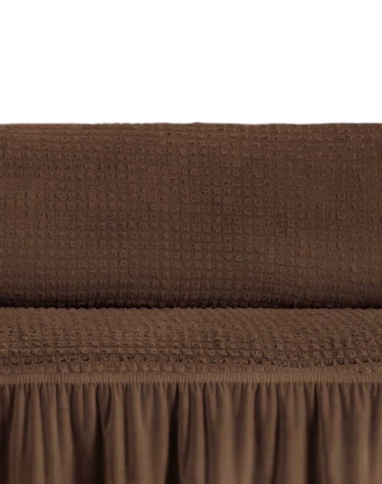 FUNDA 3 CUERPOS TEXTURIZADAS CUBRE SILLÓN TURKOS D2 CAFÉ - 2