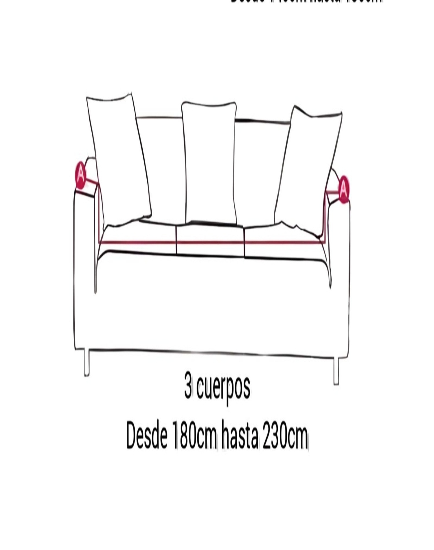 FUNDA 3 CUERPOS TEXTURIZADAS CUBRE SILLÓN TURKOS D2 CAFÉ - 4