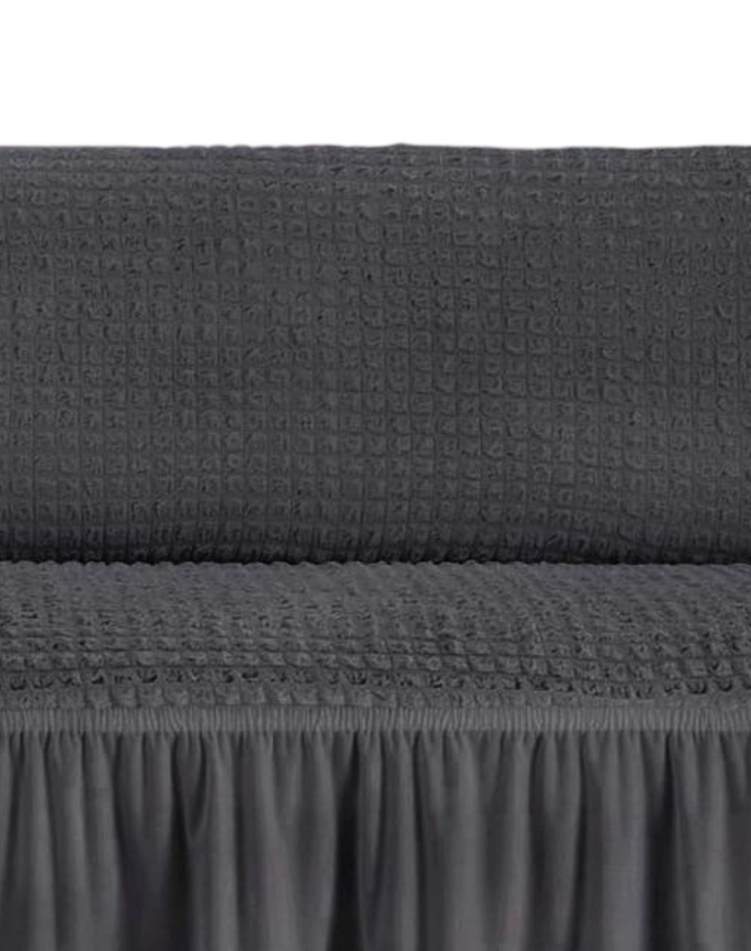 FUNDA 3 CUERPOS TEXTURIZADAS CUBRE SILLÓN TURKOS D9 GRIS PARDO - 2