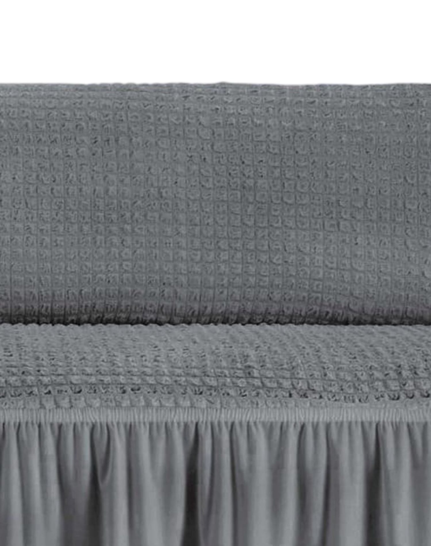 FUNDA 3 CUERPOS TEXTURIZADAS CUBRE SILLÓN TURKOS D6 GRIS - 2