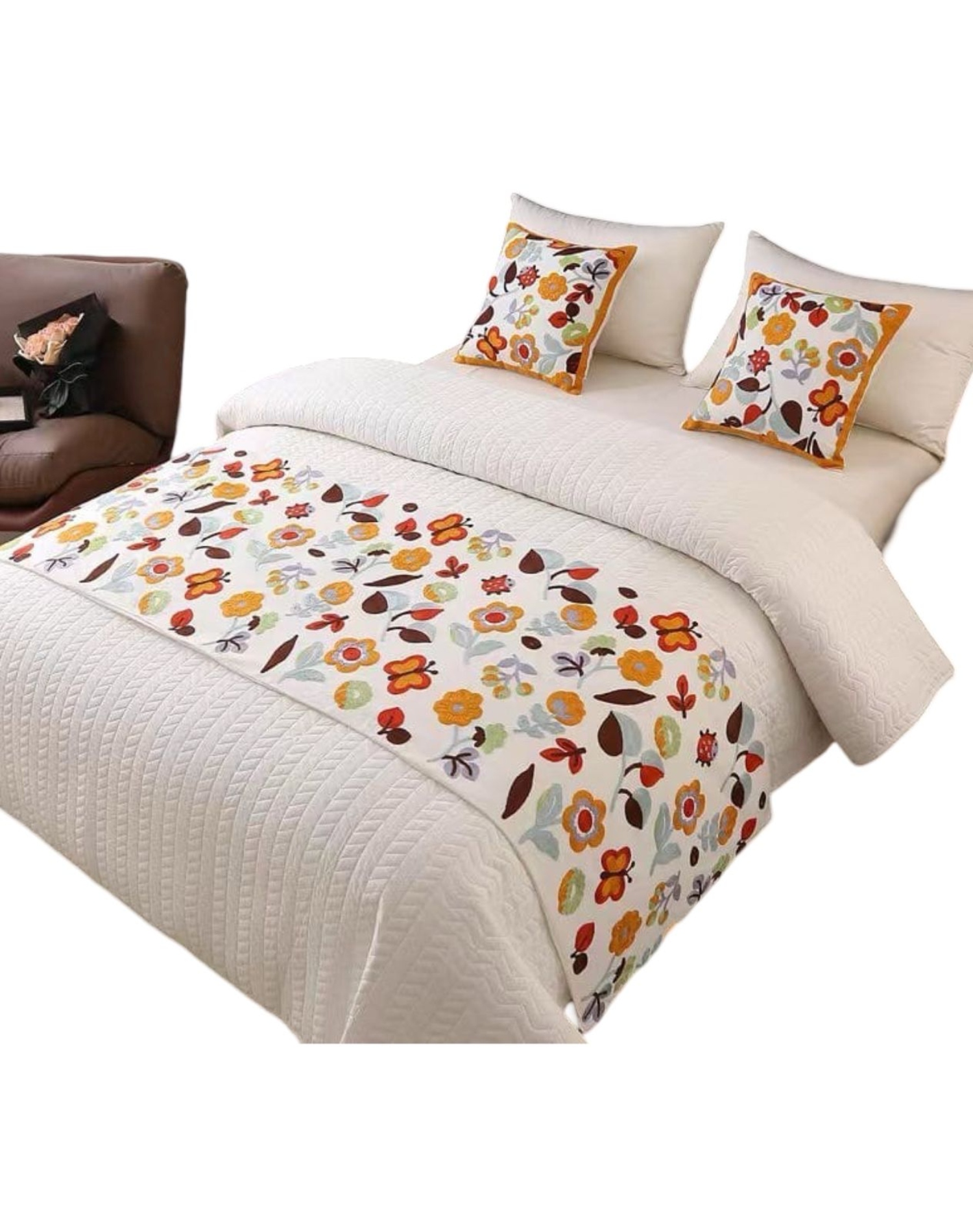 SET BORDADO PIECERA 2 FUNDAS COJÍN S9 MULTICOLOR - 1